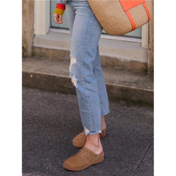 Clogs for Women Mules Slip-On: Closed Toe Clog - Comfortable Womens - Picture 6 of 7